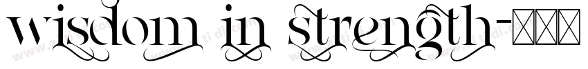 wisdom in strength字体转换